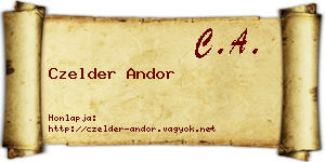 Czelder Andor névjegykártya